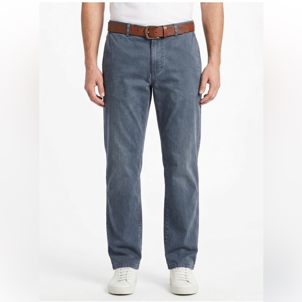 Peter Millar Raleigh Washed Twill Flat Front Pant Blue Men’s 35 MC0B84